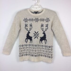 Forever 21 Womens~Reindeer Fuzzy Sweater Sz Small